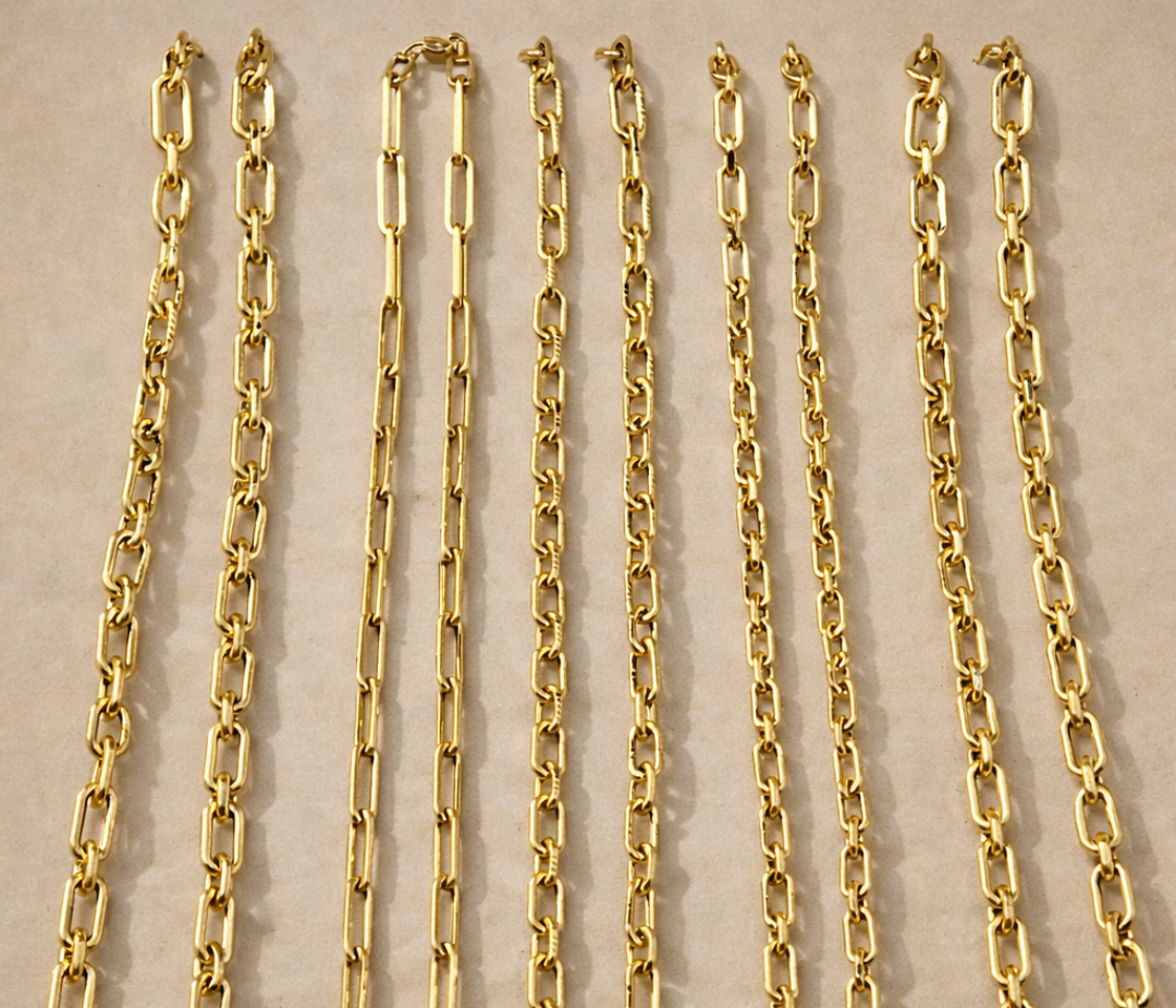 Sculpted Gold Chain Necklace