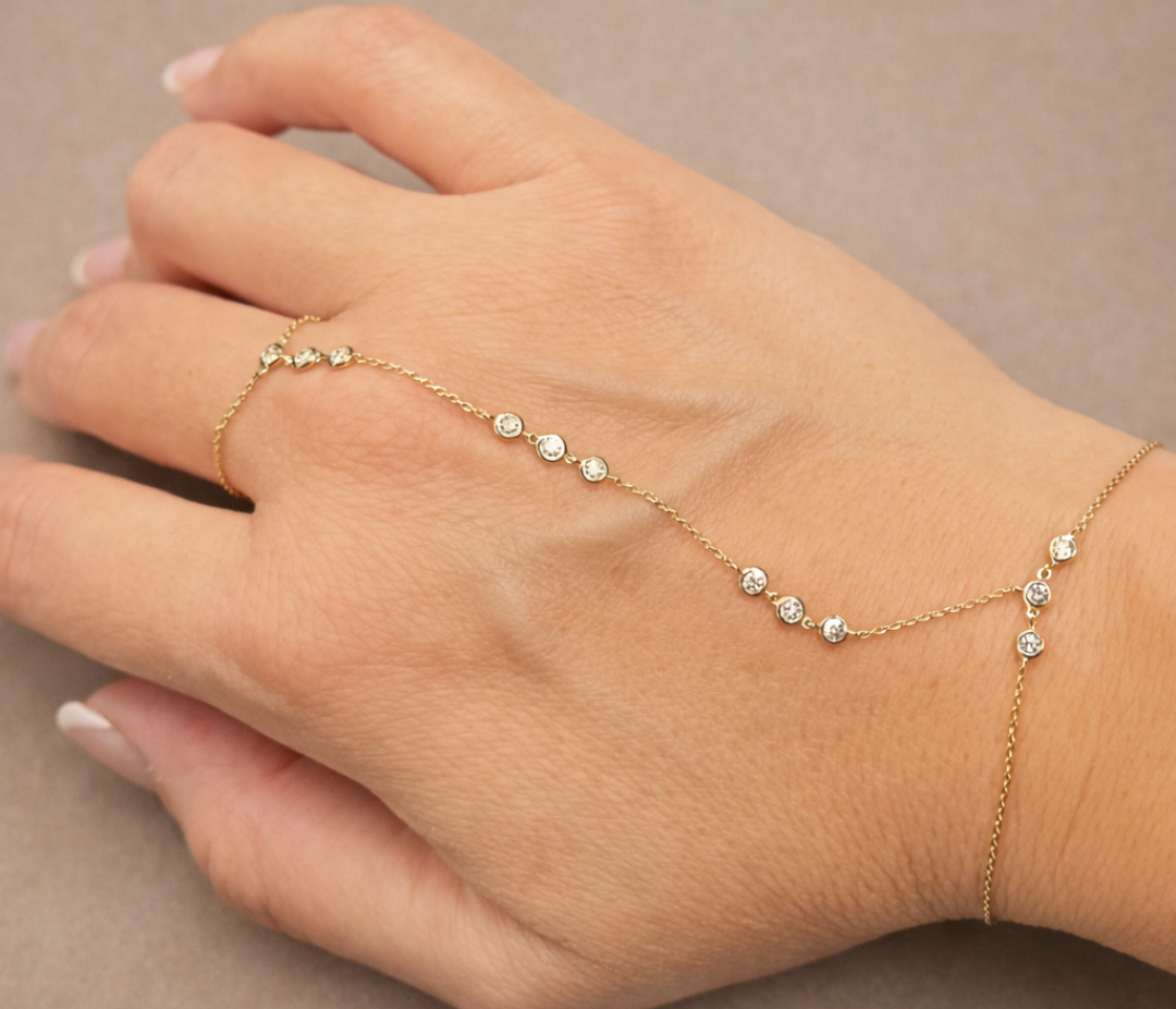 Diamond Heart Charm in Gold